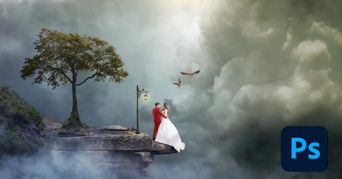 Minh họa tính năng ghép ảnh linh hoạt của photoshop