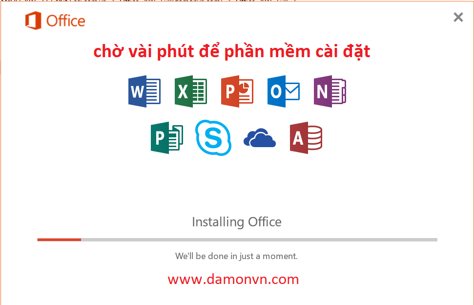 Chạy file setup để cài đặt phần mềm Office 2016