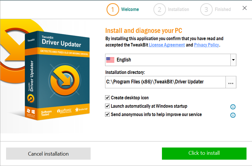 Cài đặt TweakBit Driver Updater 2