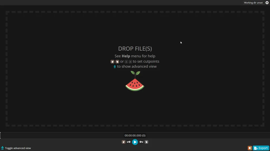 Chạy và sử dụng LosslessCut