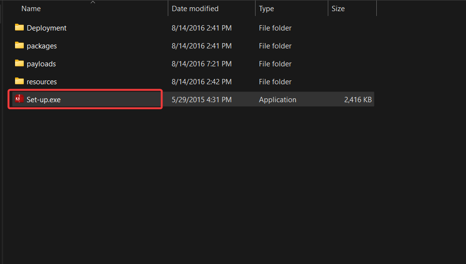 Mở file cài đặt Photoshop CC 2015