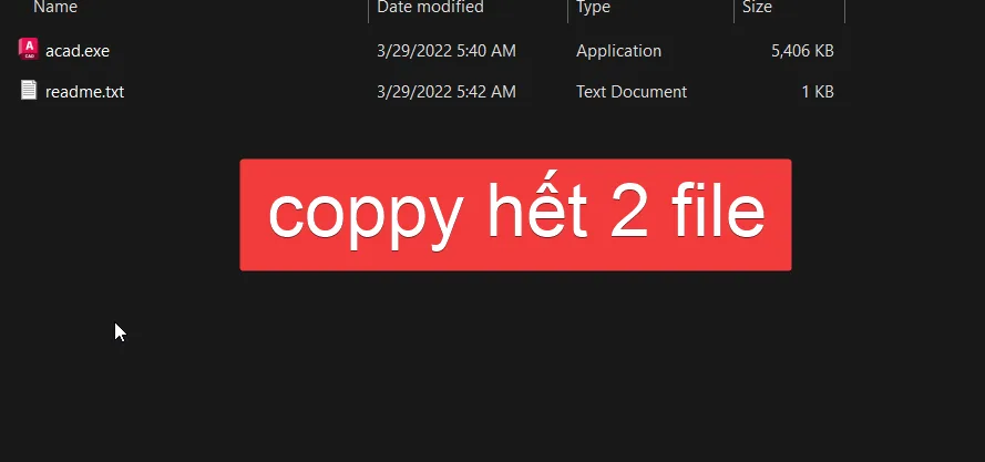 Tải AutoCAD 2023 Full – Hướng Dẫn Cài Đặt Chi Tiết Mới Nhất Coppy tất cả các file trong thư mục