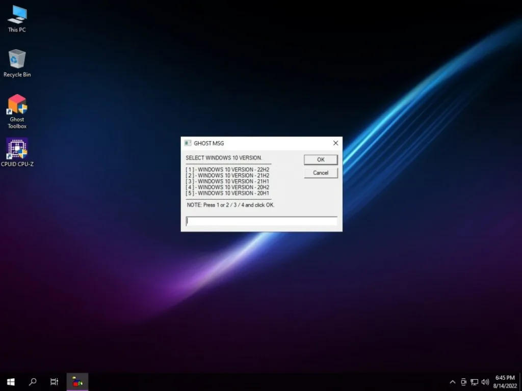 Giao diện tuỳ chỉnh Windows 10 Ghost Spectre