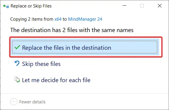 Tải Mindjet MindManager Full tính năng vĩnh viễn Ấn Replace