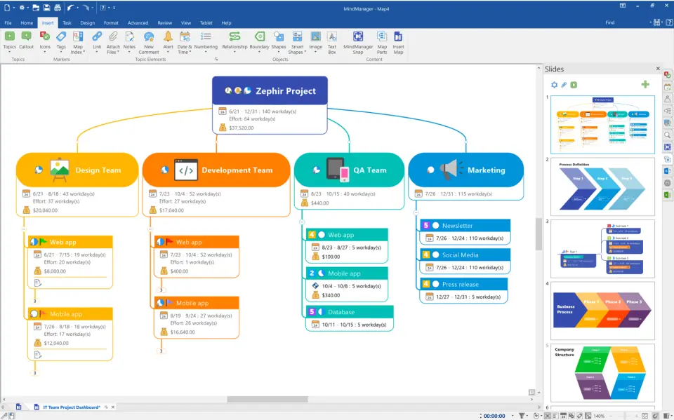 Tải Mindjet MindManager Full tính năng vĩnh viễn Giao diện Mindjet MindManager