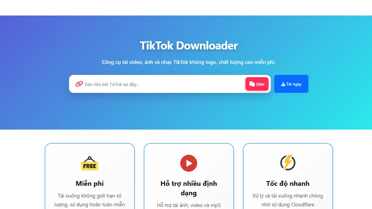 Công cụ tải video TikTok