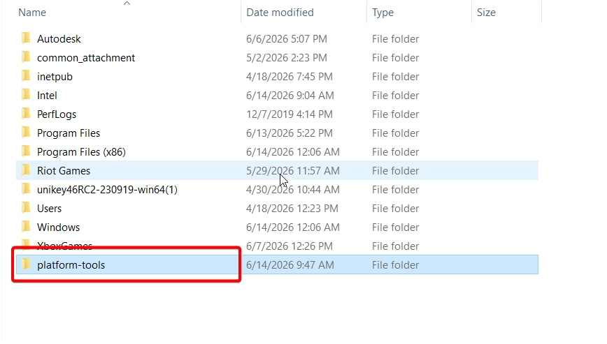 Cách cài đặt ADB và Fastboot trên Windows 11/10 chi tiết Giải nén thư mục sdk platfom
