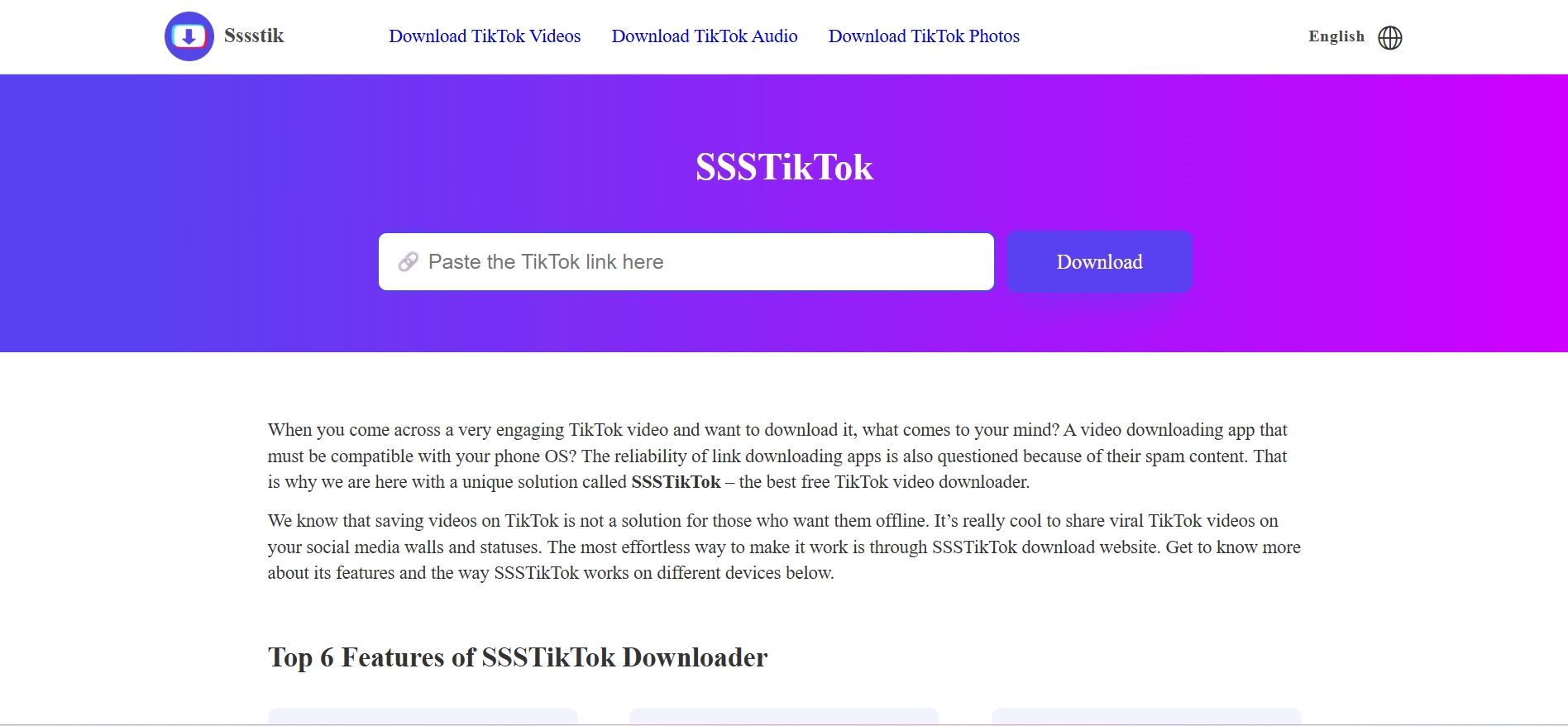 Công cụ tải ảnh TikTok SSSSTik