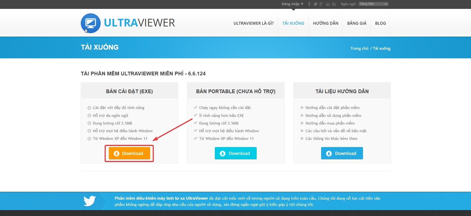 Tải bản cài đặt UltraViewer.exe