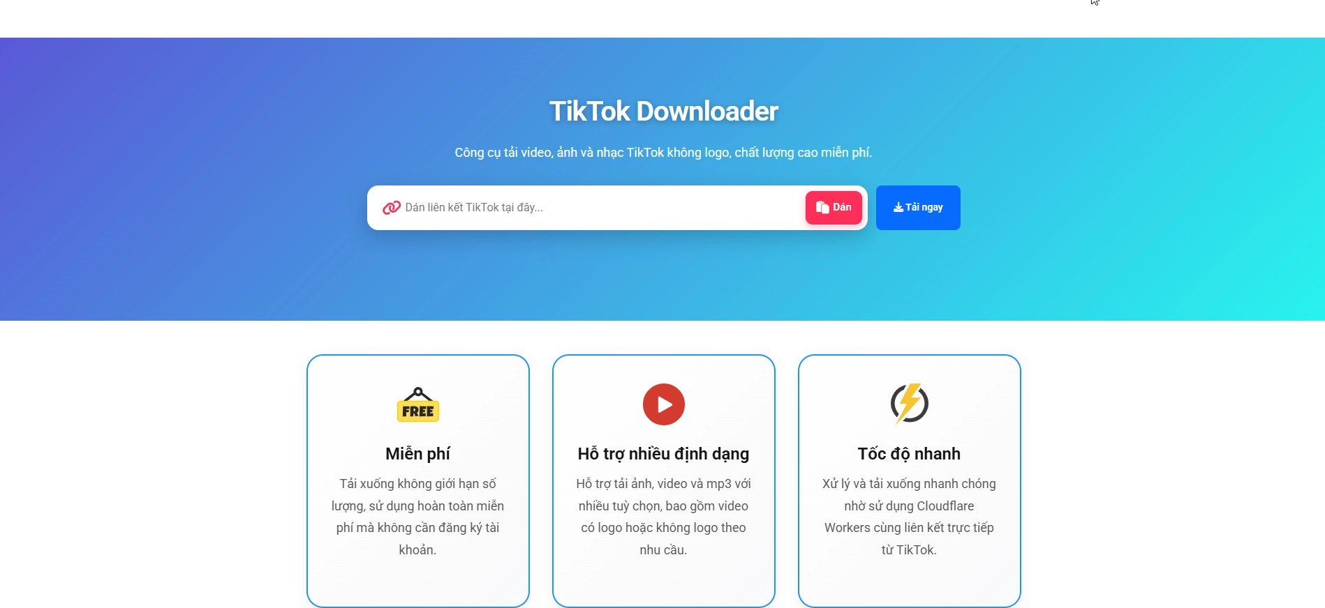 Công cụ tải ảnh TikTok Downloader