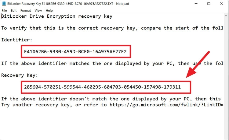 Cách sao lưu khóa khôi phục BitLocker trên Windows 11 Một số lưu ý khi sao lưu khóa bitlocker