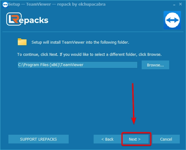 Tải và cài đặt TeamViewer 15.37 full tính năng miễn phí Ấn Next để tiếp tục
