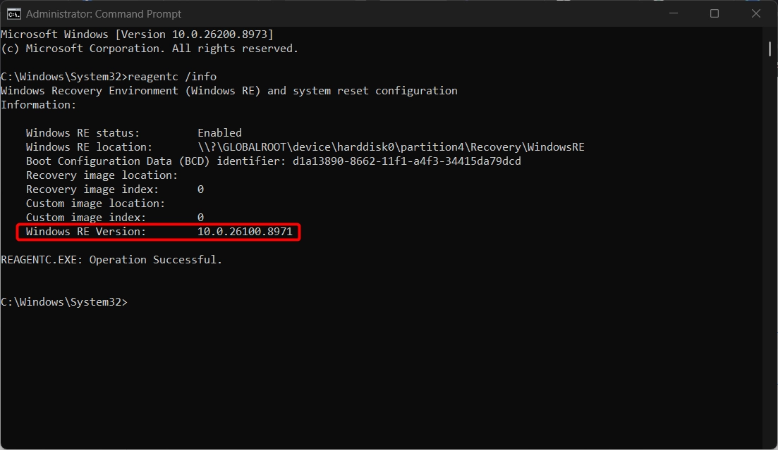 Kiểm tra phiên bản Windows bằng CMD