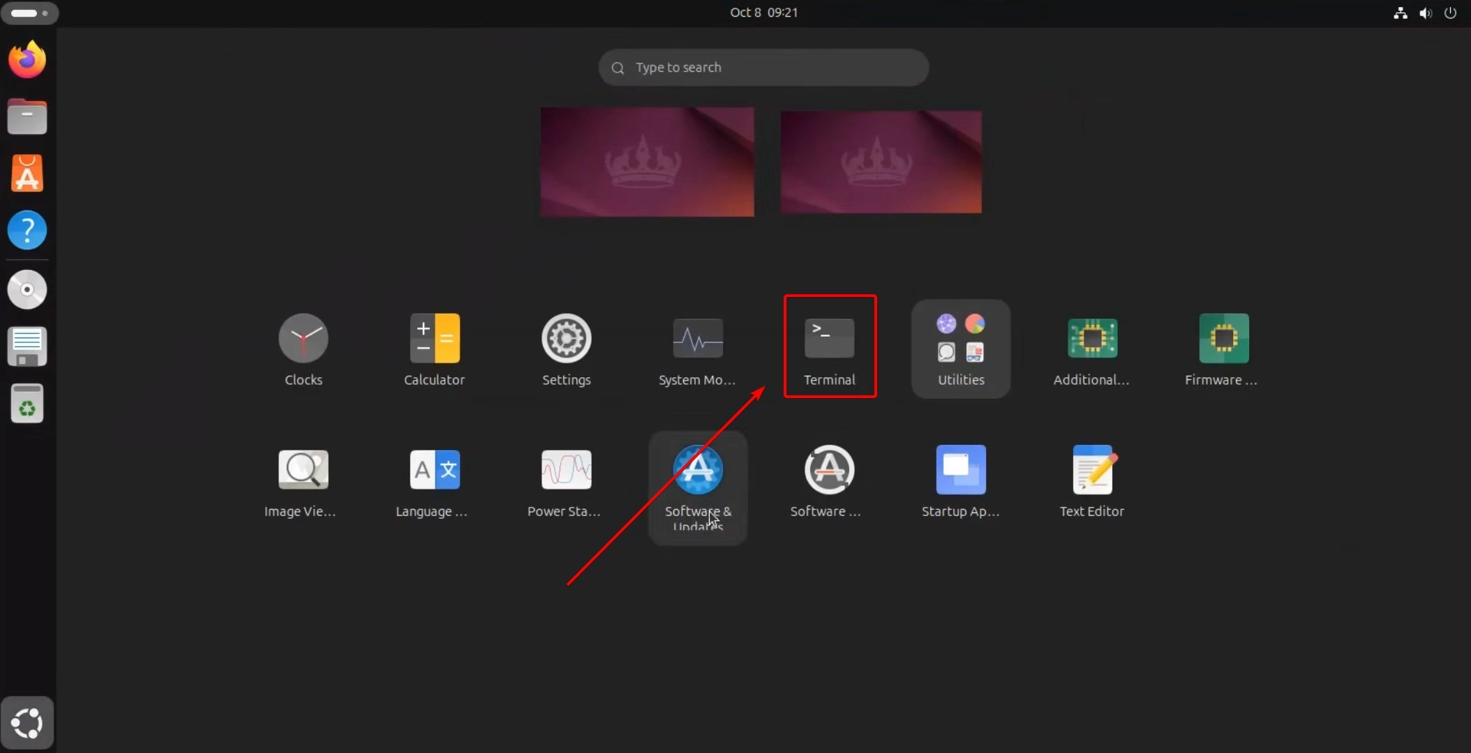 Mở Terminal trên Ubuntu
