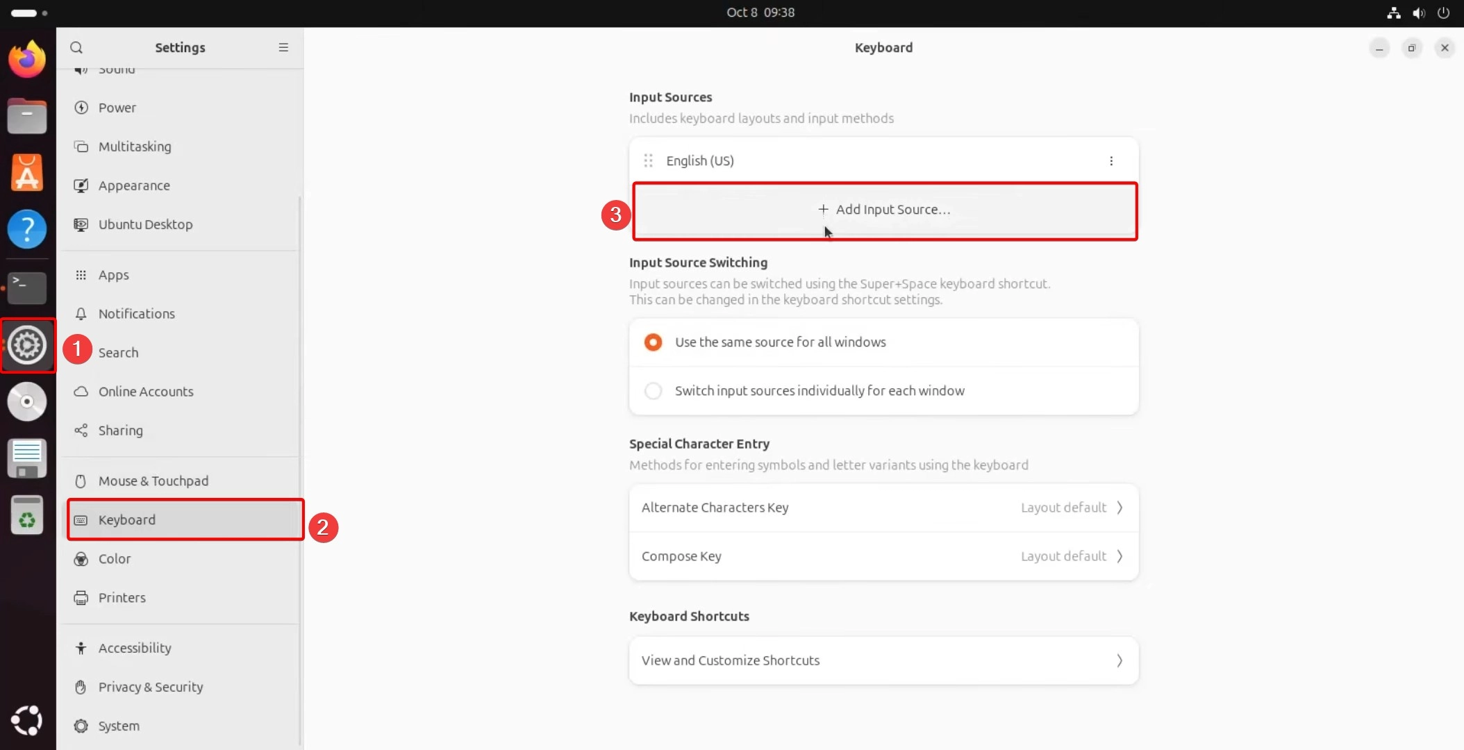 Thêm bộ gõ tiếng Việt vào ở Setting Ubuntu