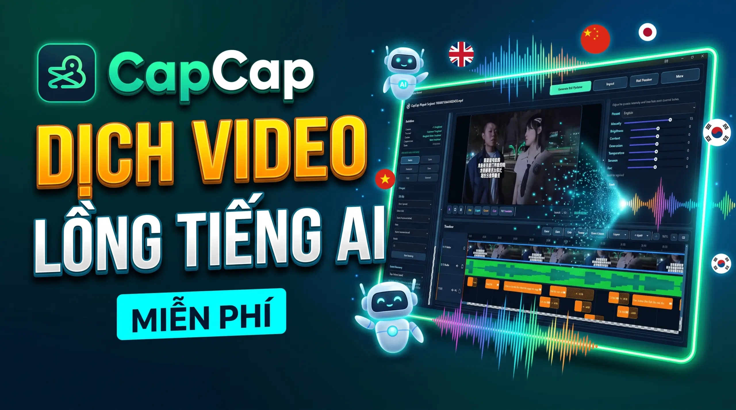 CapCap - Phần mềm dịch video & Lồng tiếng AI miễn phí Capcap