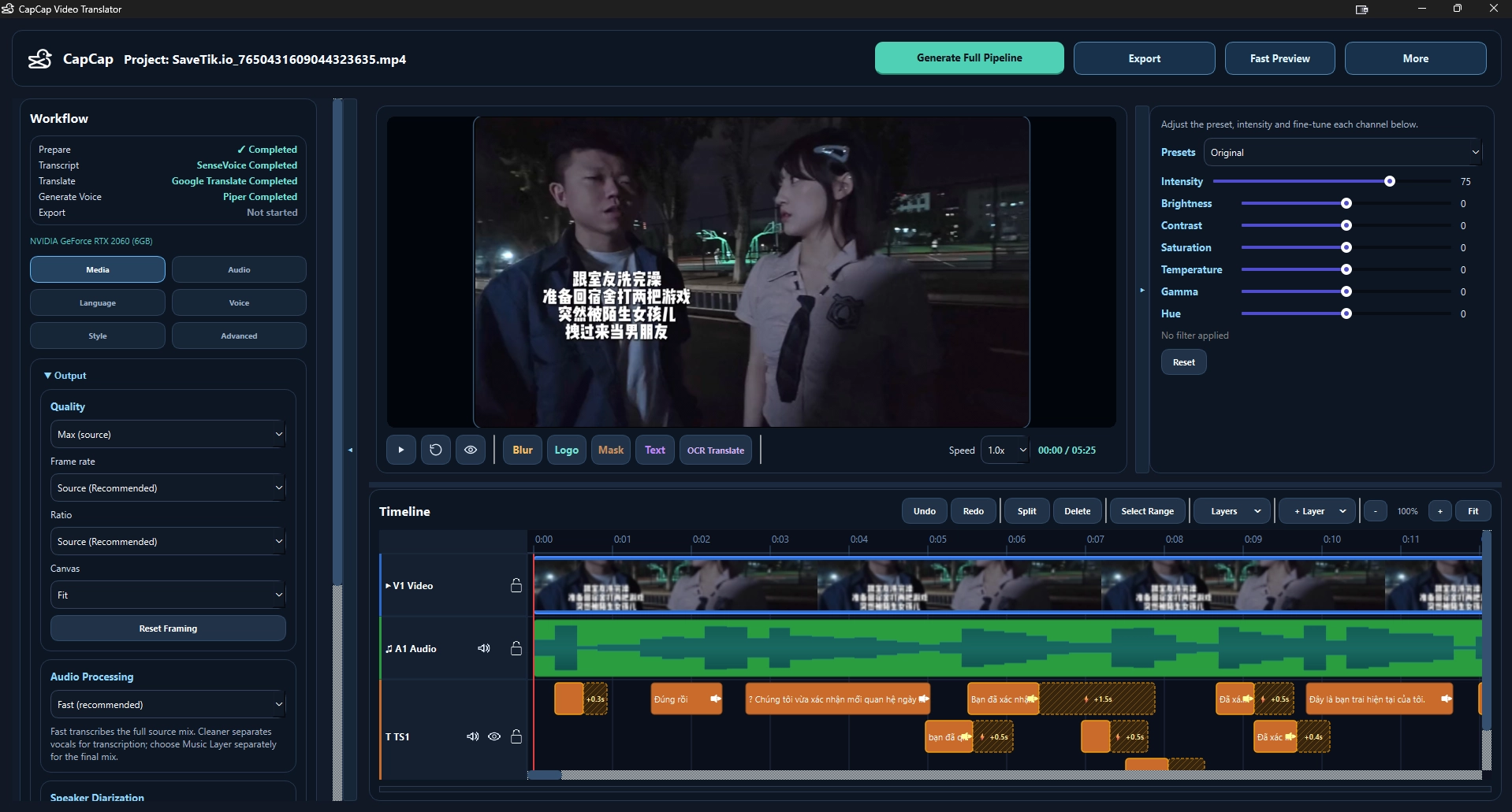 CapCap - Phần mềm dịch video & Lồng tiếng AI miễn phí Tính năng CapCap